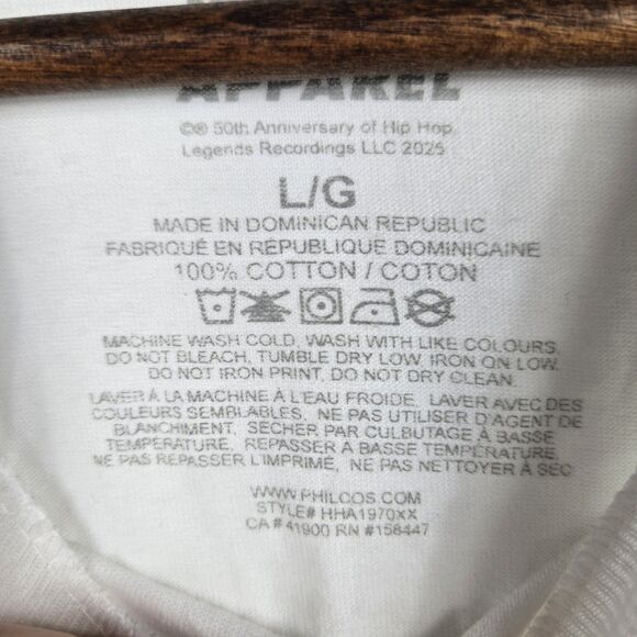 Legends Apparel DMX Men's Size Large White Short Sleeve T Shirt - Picture 4 of 5